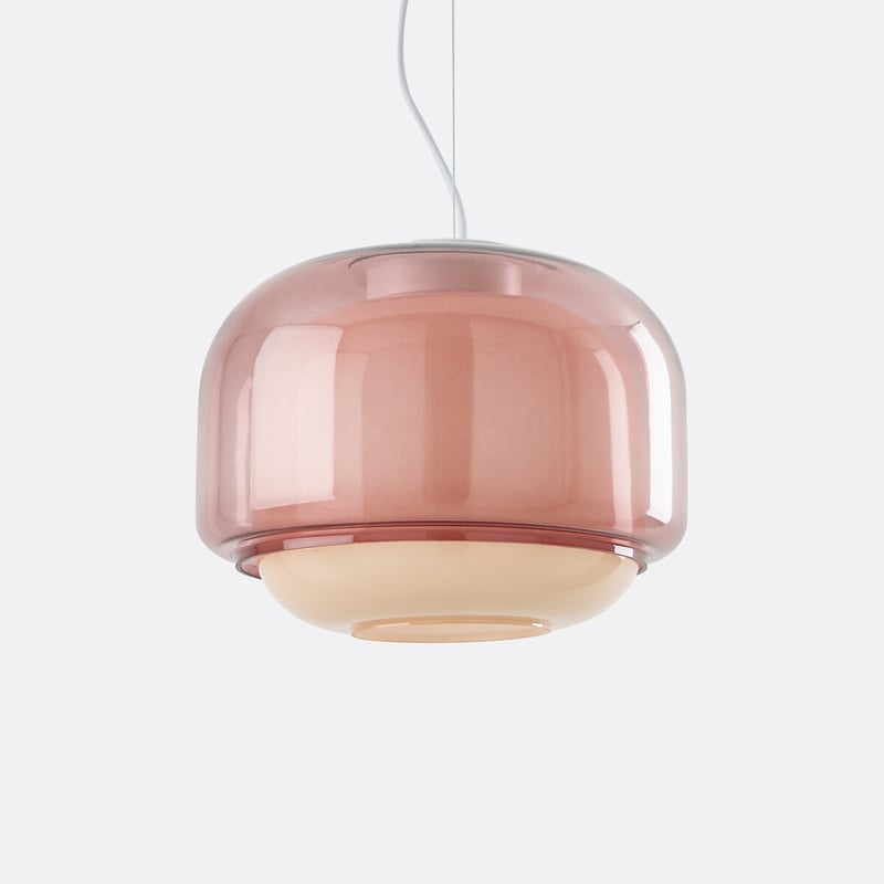 Hängeleuchte Aus Farbigem Glas Ø30,5 Cm, Kinoko