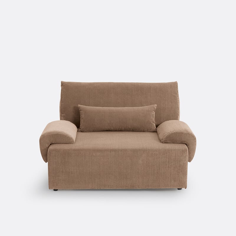 Schlafsofa Maona Mit Bettkasten, 2-sitzer, Aus Cord