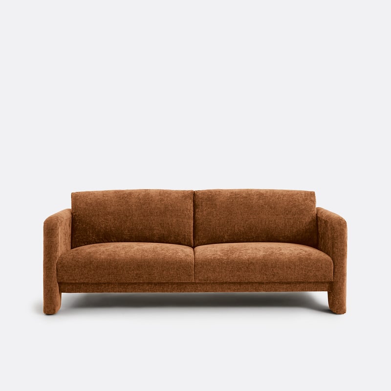 Gerades Sofa, 2- Oder 3-sitzer, Aus Geflammter Chenille, Molta