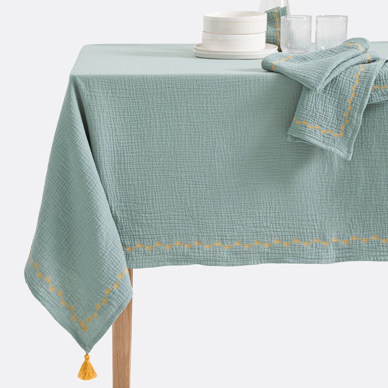 La Redoute Interieurs Bestickte Tischdecke Kumla Aus Baumwollmousselin