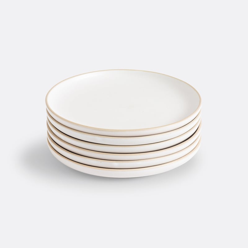 6er-set Dessertteller Nordik, Mattes Steingut