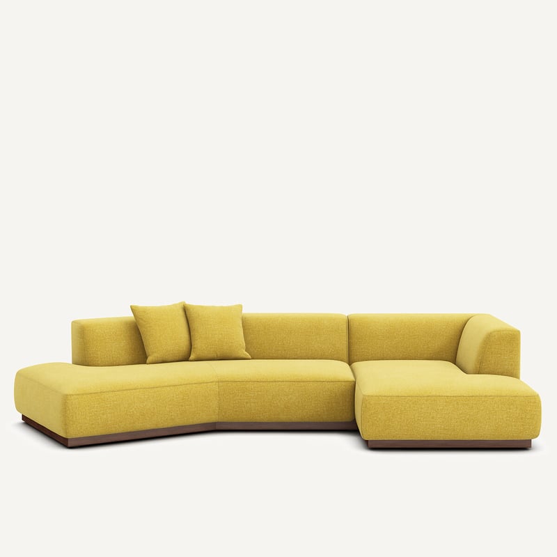 Am.pm Offenes Ecksofa Jacopo Mit Ecke Rechts, Meliertes Gewebe