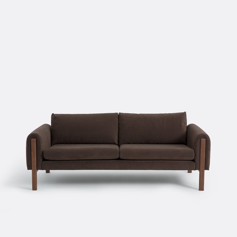 Velourssofa, 3-sitzer, Vino