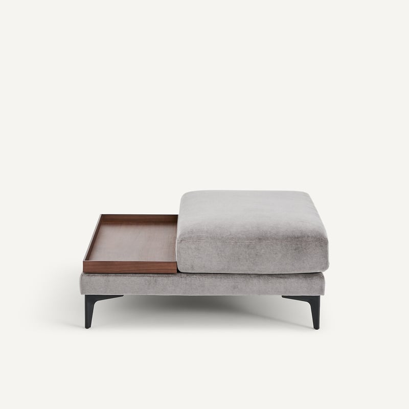 Emmanuel Gallina X Am.pm Fußstütze Mit Ablage, Aus Stone-samt, Moderniste, Design: Emmanuel Gallina