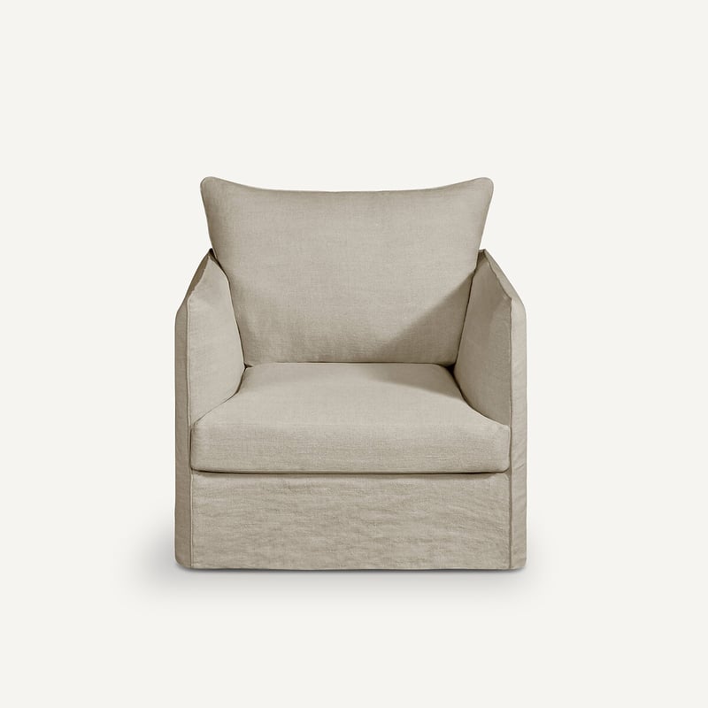 Am.pm Sessel Neo Chiquito, Dickes Leinen Stonewashed