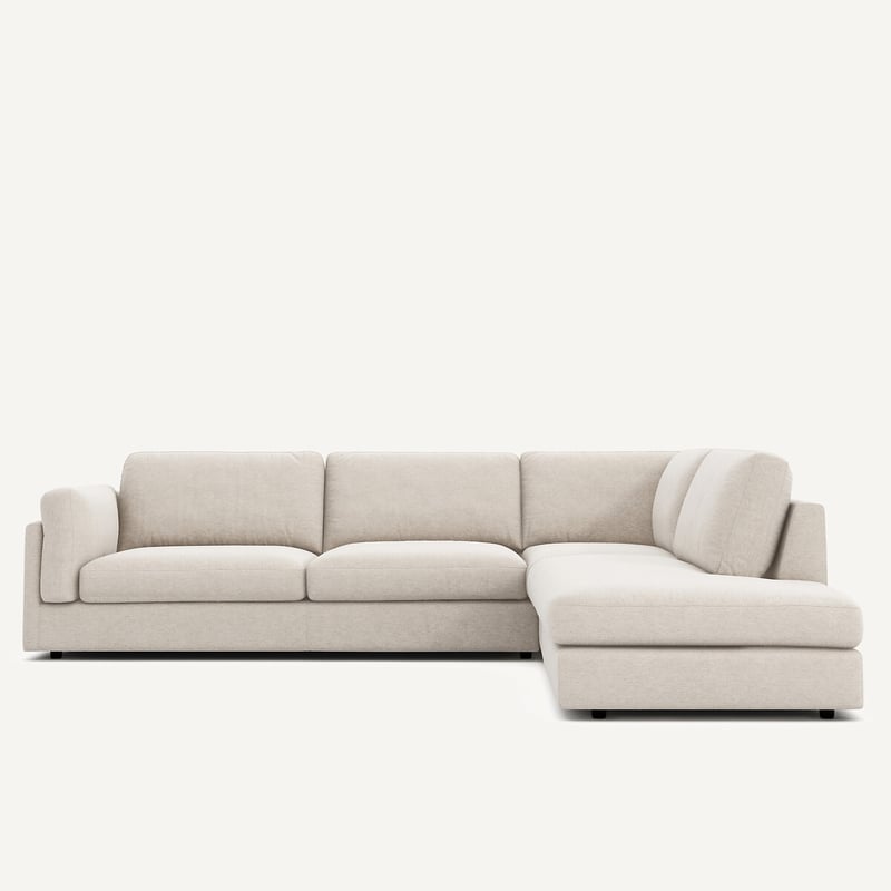Am.pm Ecksofa Mit Chaiselongue, Aus Meliertem Stoff, César