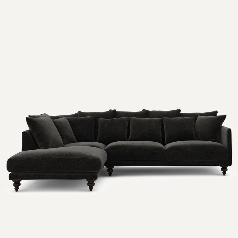 Am.pm Ecksofa Aus Chenille-velours, Lazare