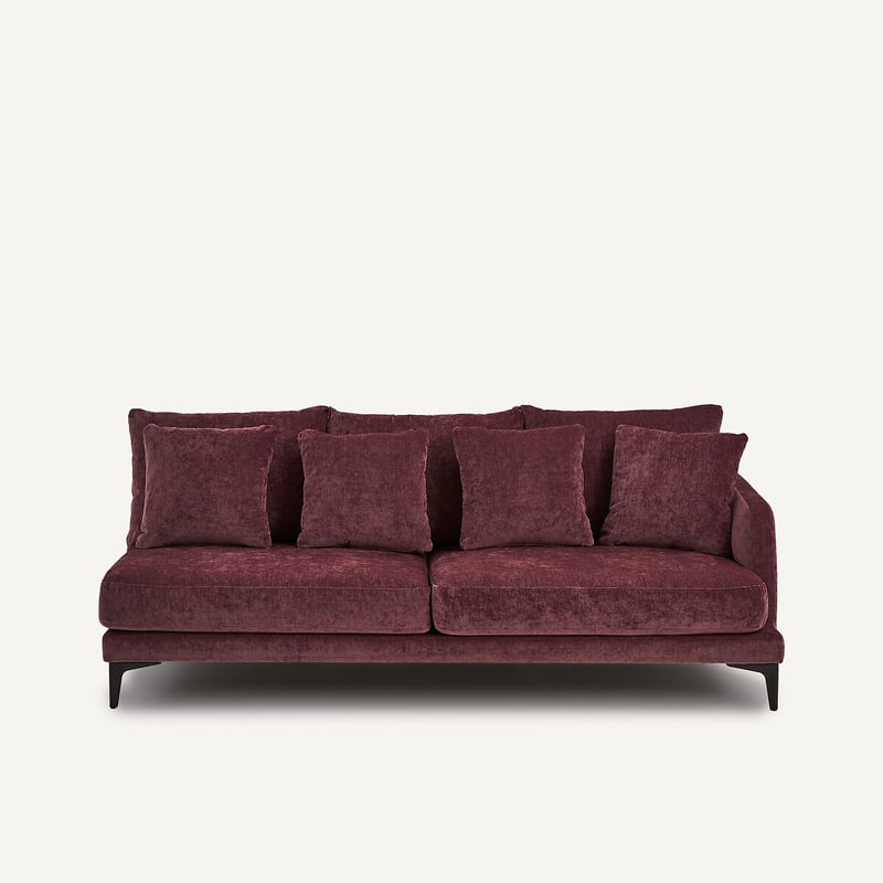 Am.pm X Emmanuel Gallina 3-sitzer Halbsofa In Velours-mischung Moderniste, Design Emmanuel Gallina