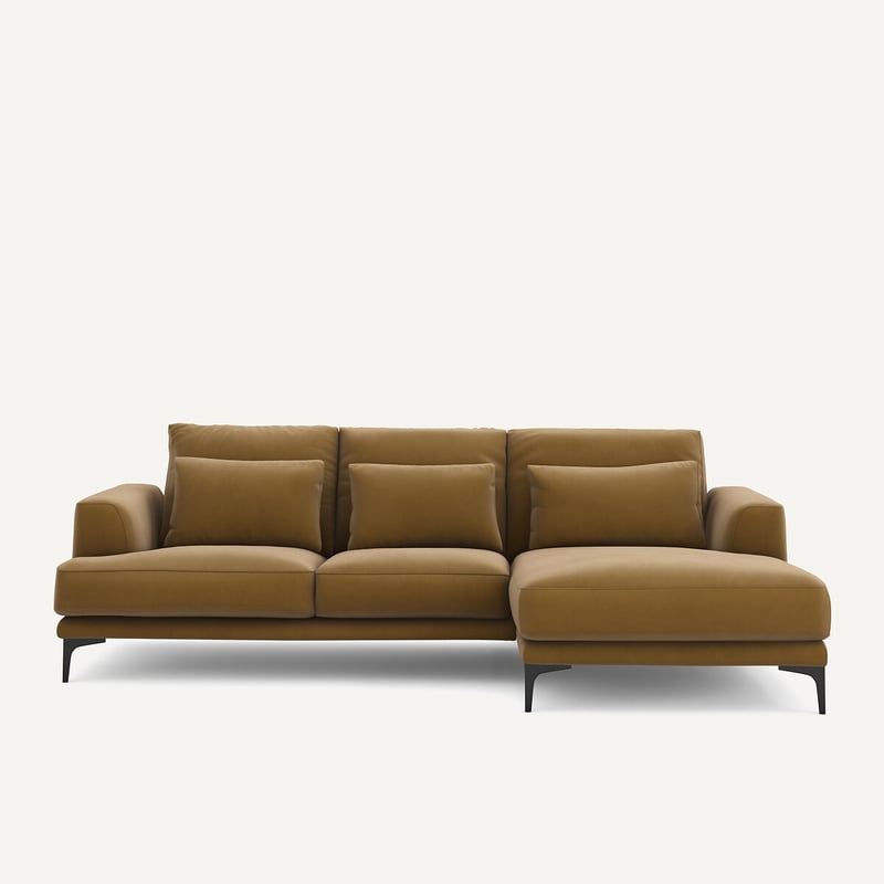 Am.pm Ecksofa Marsile Mit Ecke Rechts, Leinensamt