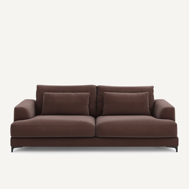 Am.pm 4-sitzer-sofa, Umwandelbar, Aus Leinenvelours, Marsile