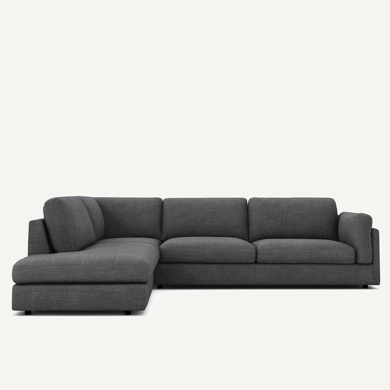 Am.pm Ecksofa Mit Chaiselongue Aus Baumwolle Und Leinen, César