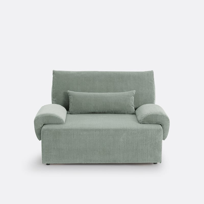Schlafsofa Maona Mit Bettkasten, 2-sitzer, Aus Cord