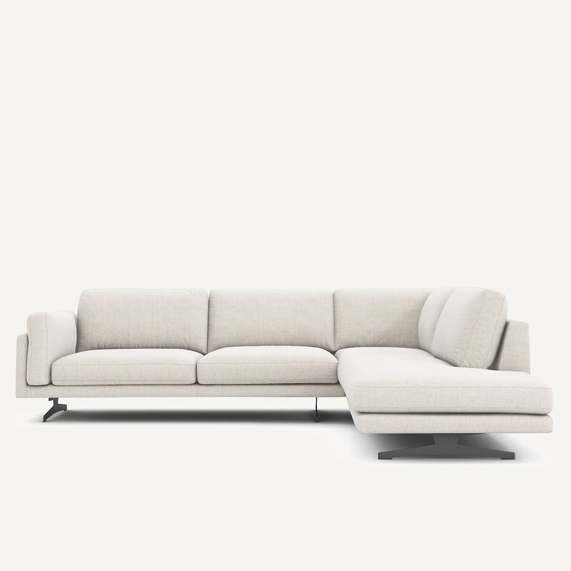 Am.pm Ecksofa Mit Chaiselongue, Aus Jaspé-stoff, César