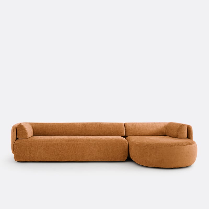 Ecksofa Mit Ecke Rechts Méridiano, Dicker Samt