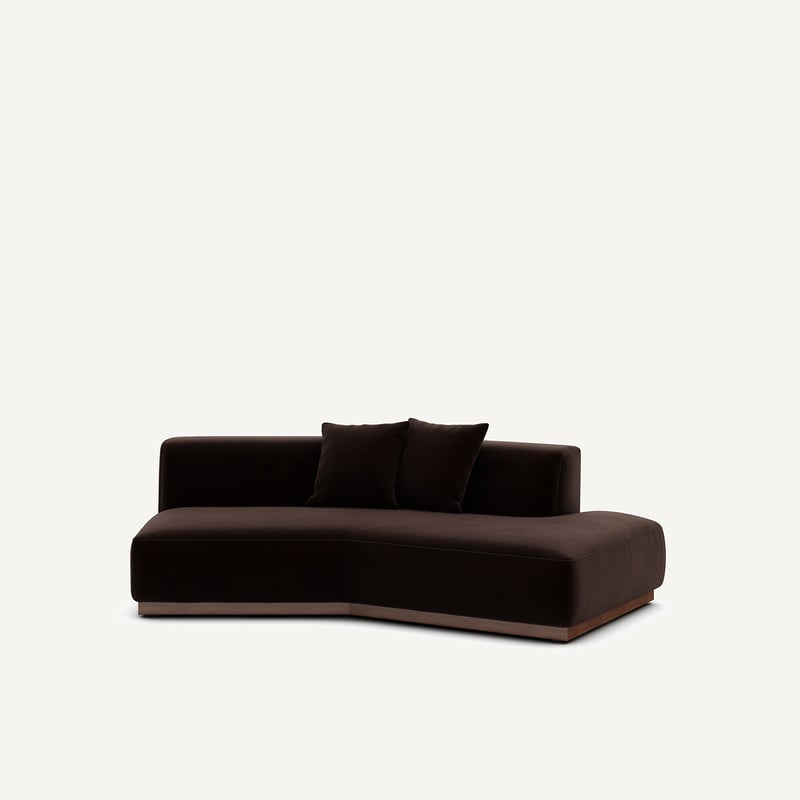 Am.pm Halbes Gerades Sofa Aus Samt, Jacopo