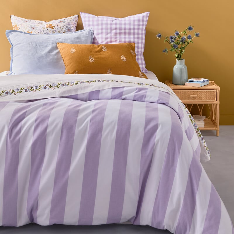 La Redoute Interieurs Duvetbezug Tamori Violet Aus Baumwolle
