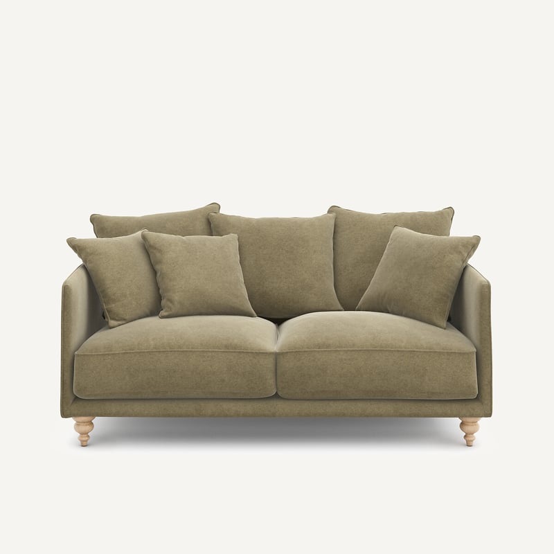 Am.pm Kompaktes 3-sitzer-sofa Aus Leinenvelours, Lazare