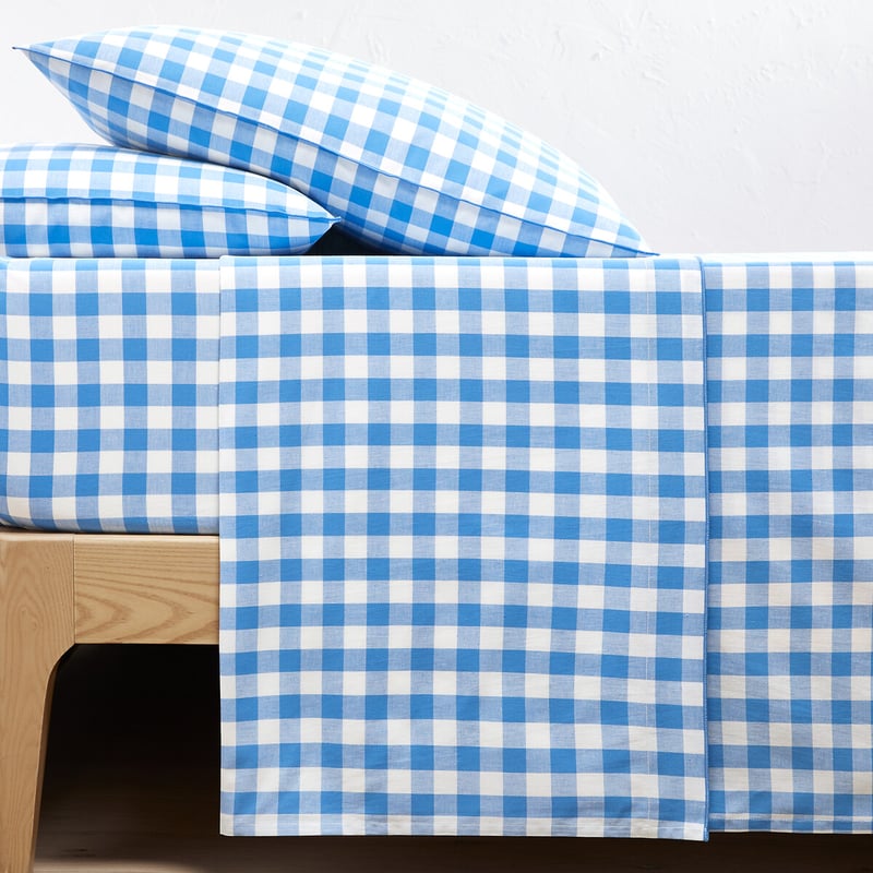 La Redoute Interieurs Bettlaken Veldi Blau, Baumwolle