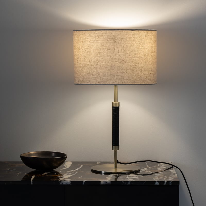 Am.pm Lampe Jihana, Metall, Messing Und Leinen