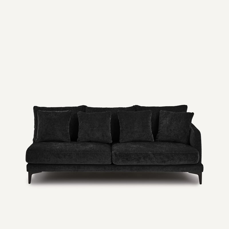 Am.pm X Emmanuel Gallina 3-sitzer Halbsofa In Velours-mischung Moderniste, Design Emmanuel Gallina