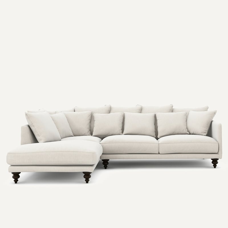 Am.pm Ecksofa Aus Chenille-velours, Lazare