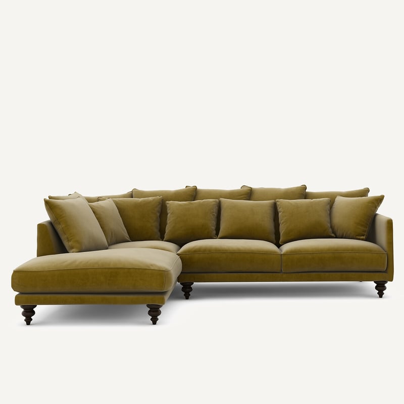 Am.pm Ecksofa, Aus Samt, Lazare
