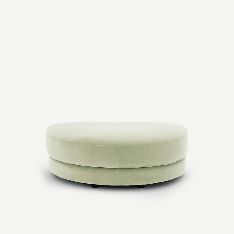 Am.pm Modularer Fusshocker Aus Stonewashed Velours, Tiberio
