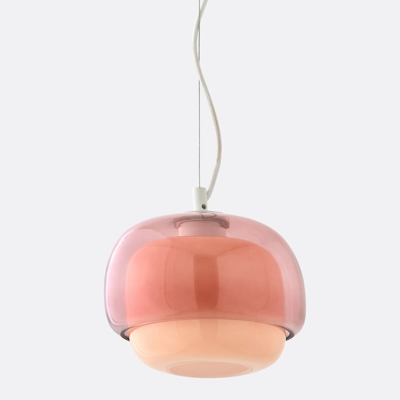 Hängeleuchte Kinoko, Farbiges Glas, Ø 21,5 Cm