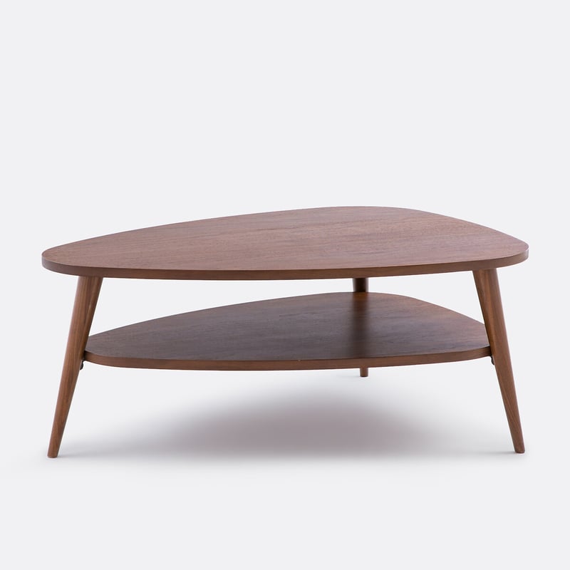 Vintage Couchtisch, Mit Doppelter Tischplatte, Länge 90 Cm, Quilda
