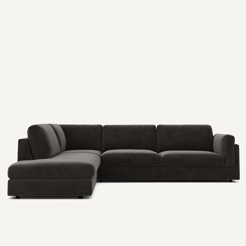 Am.pm Ecke Umwandelbare Chaiselongue, Chenille-samt, César