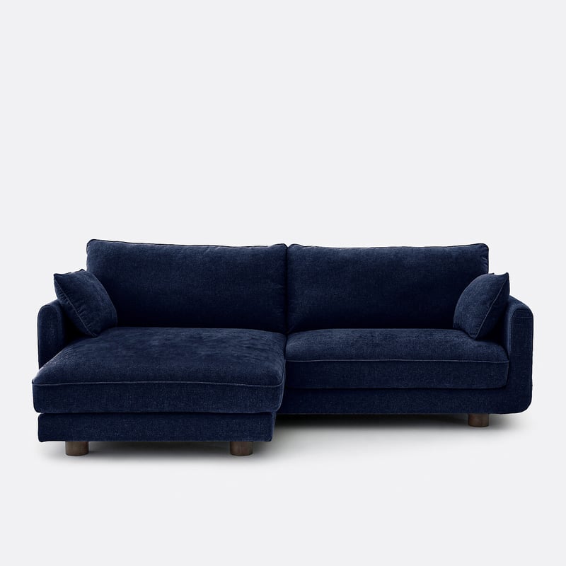 Wandecksofa, 3-sitzer, Aus Meliertem Polyester, Emilio