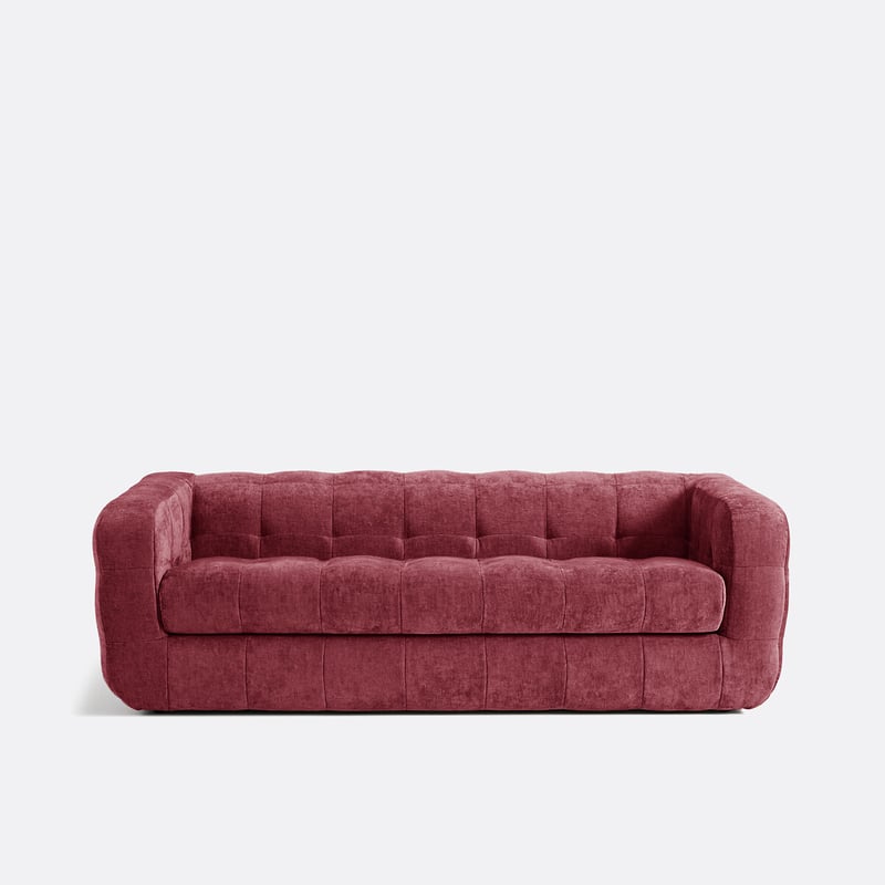 Gerades Sofa Pieta, 2- Oder 3-sitzer, Aus Dickem Samt