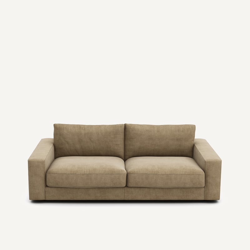 Am.pm Schlafsofa In Stonewashed Velours, Skander