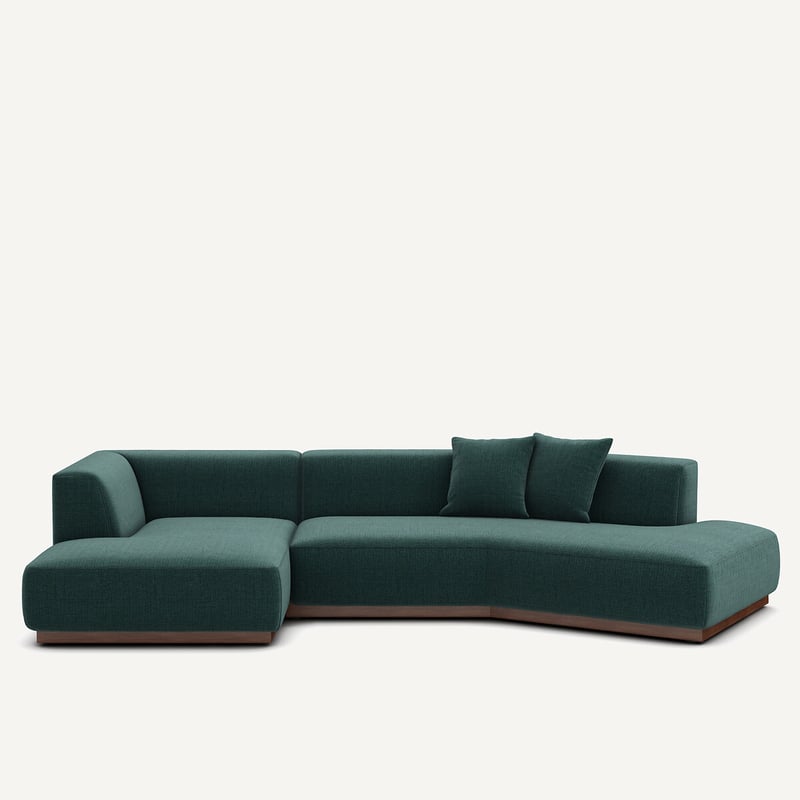 Am.pm Offenes Ecksofa Jacopo Mit Ecke Links, Jaspé-stoff