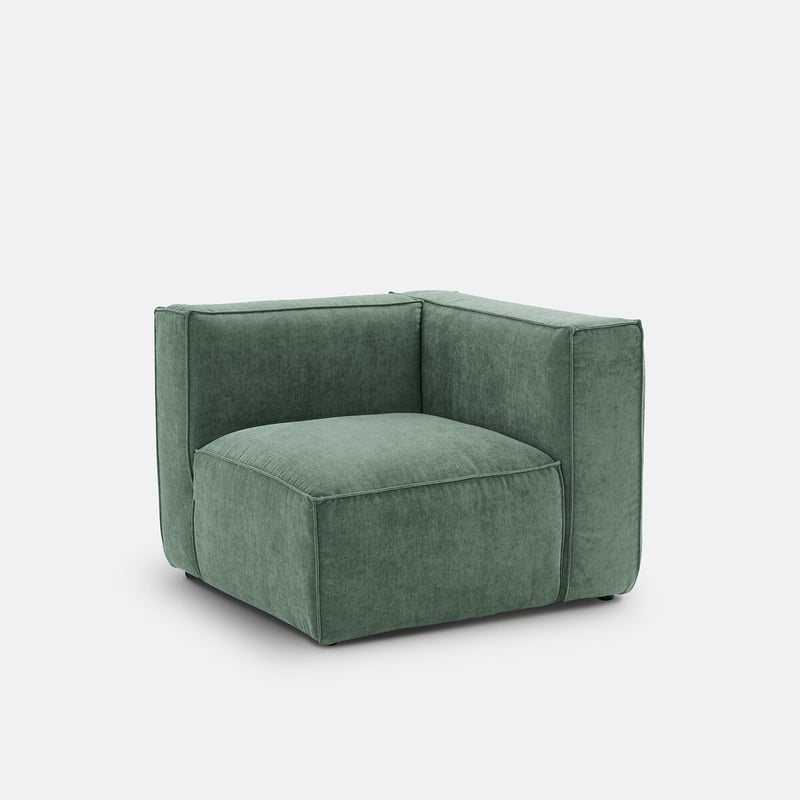 Eckelement Seven Für Ein Modulares Sofa, Aus Strukturiertem Velours