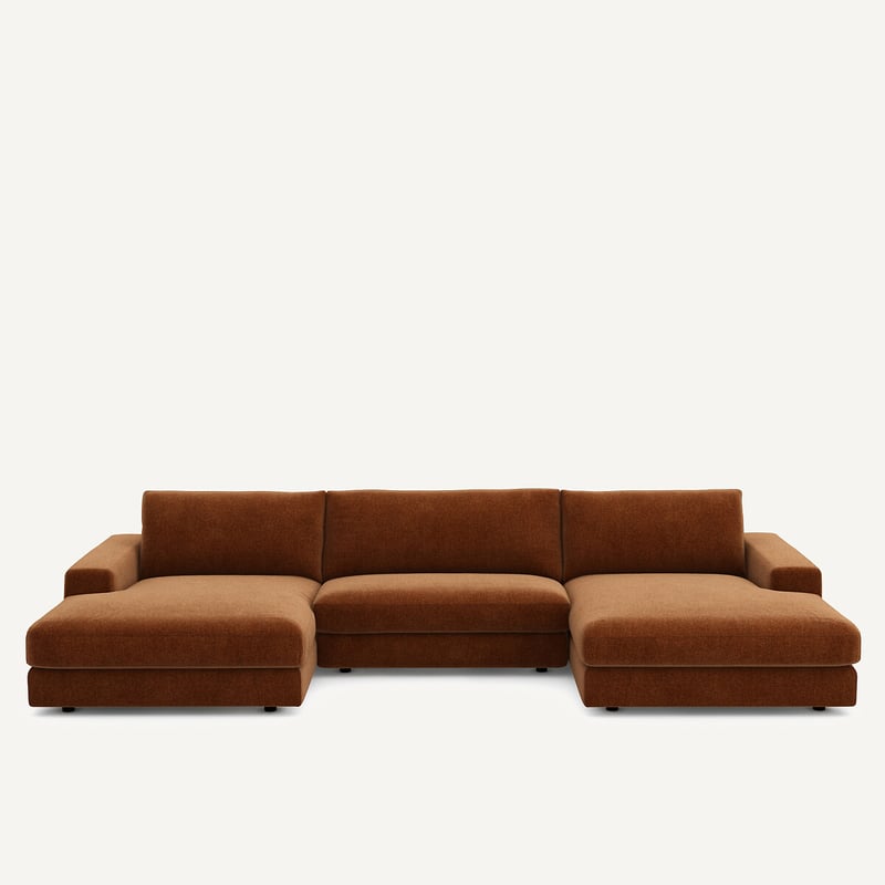 Am.pm Wohnlandschaft Skander, 5-sitzer, Chenille-velours