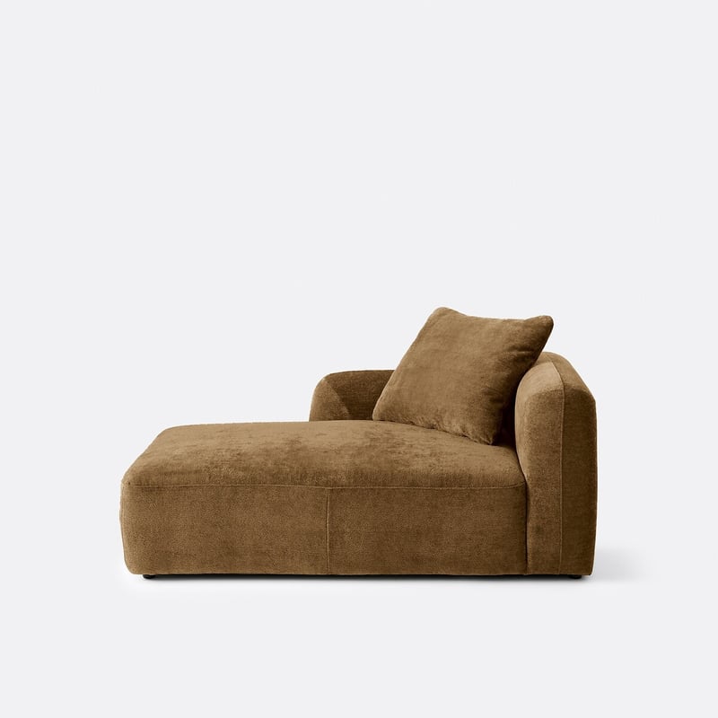 Chaiselongue-element Links, Für Modulsofa, Aus Chenille-jacquard, Amad