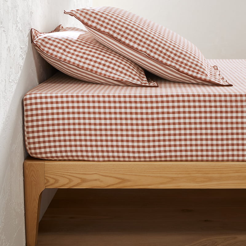 La Redoute Interieurs Fixleintuch Cottage Aus Baumwolle, Seersucker-technik 30 Cm, Caramel
