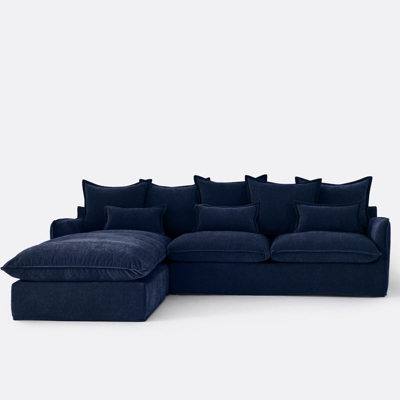 Ecksofa Odna Links, Mit Schlaffunktion Und Abnehmbarem Bezug, 4-sitzer, Polyester Meliert