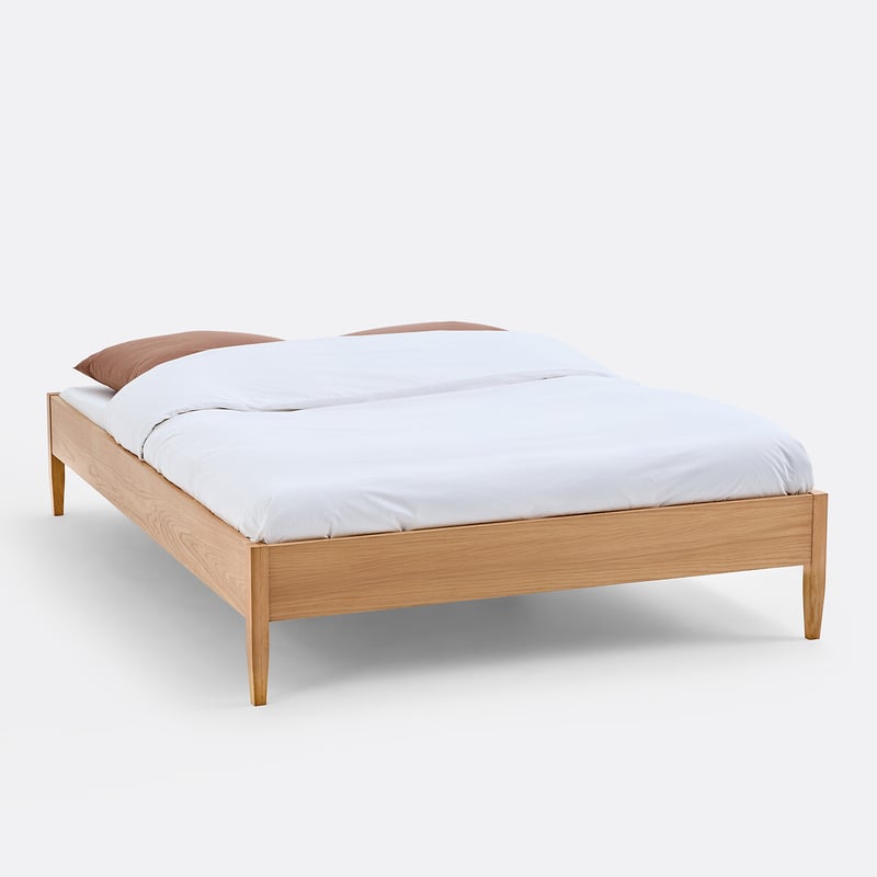 Bett Mit Bettkasten Aus Massiver Eiche Und Furnier, Madara