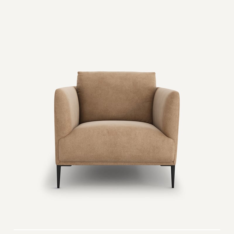 Emmanuel Gallina X Am.pm Sessel, Stonewashed Velours, Oscar, Design Emmanuel Gallina