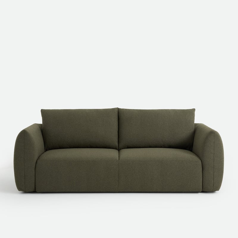 Gerades Sofa, 3- Oder 4-sitzig, Aus Feinem Bouclé, Edith