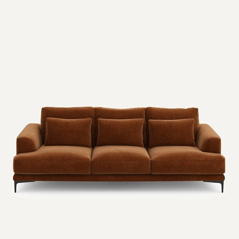 Am.pm 4-sitzer-sofa Aus Chenille-velours, Marsile