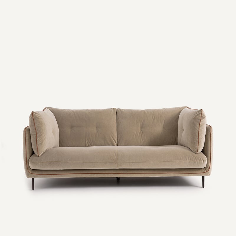 Am.pm Kompaktes Sofa Aus Stonewashed Velours, Botero
