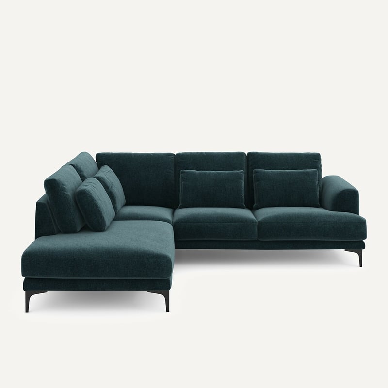 Am.pm Sofa, Linke Ecke, Geschlossen, Aus Chenille-samt, Marsile