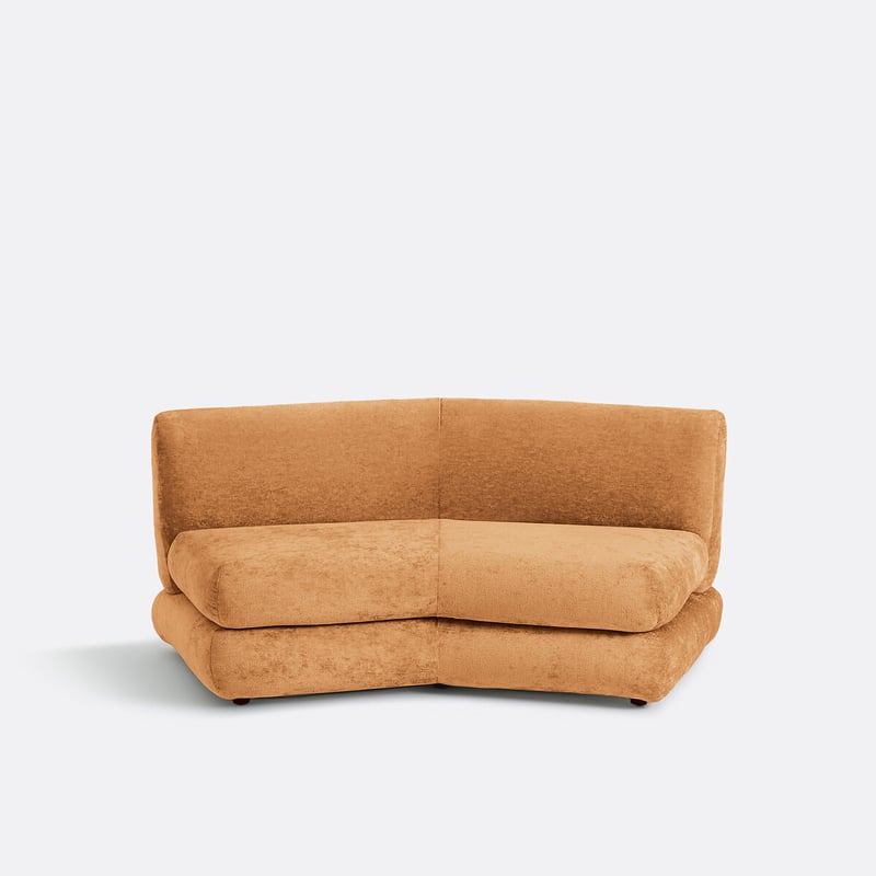 Modulares 2-sitzer-sofa Aus Dickem Velours, Hoover