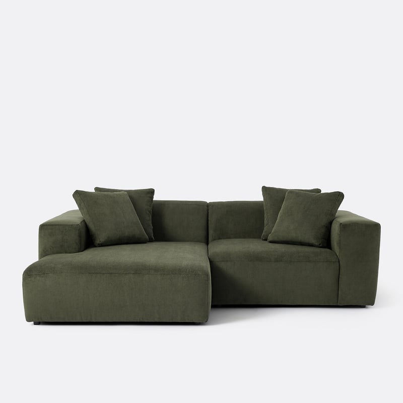 Ecksofa Liora, Links, 3-sitzer, Cordsamt