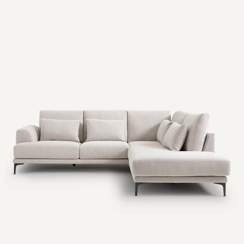 Am.pm Geschlossenes Ecksofa Marsile Mit Ecke Rechts, Tweed-optik