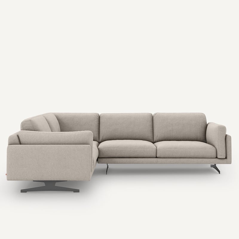 Am.pm Ecksofa César, Strukturgewebe Viskose/leinen