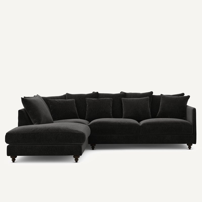 Am.pm Ausziehbares Ecksofa Aus Chenille-samt, Lazare